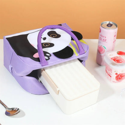 Cartoon Animals Children's Lunch Bag Portable Cartoon Handbag Thickened Insulation Fresh Refrigerated Bag Children's Bag