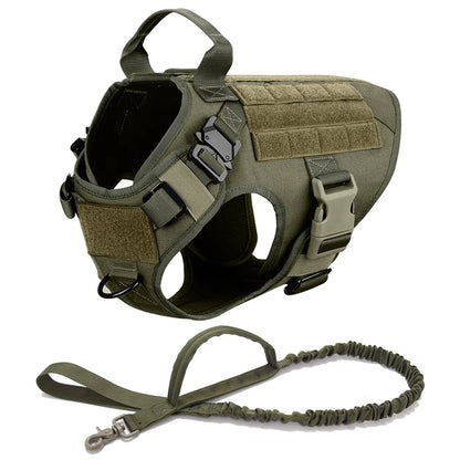 Large Dog Collar Dog Harness And Leash Set Pet Vest Tactical German Shepherd Harnesses For Small Dogs