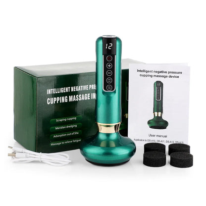 Intelligent Suction Medical Cupping Set Beauty Massager Glass Jars Anti Cellulite Cupping Vacuum Slimming Guasha Massage