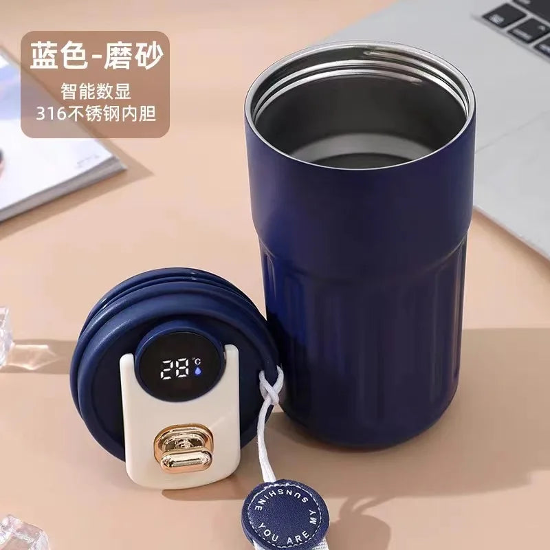 Stainless Steel Insulated Cup with Temperature Display Coffee Cup Intelligent Car Mounted Heat preservation mug Gift Thermal mug