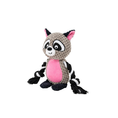 1pc Cartoon Animal Dog Toy Cute Plush Puppy Chew Pet Squeak Knot Toy Cartoon Rabbit Monkey