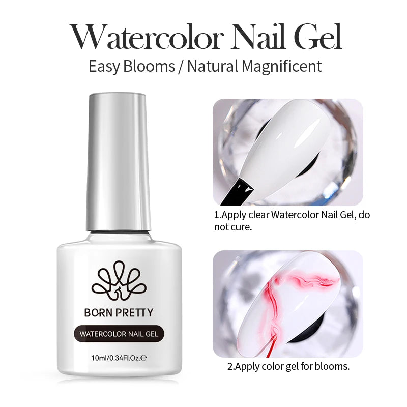 BORN PRETTY 10ml Wine Red Glitter Jelly Nude Gel Nail Polish Soak Off Translucent Color UV Light Cure for Nail Art DIY at Home