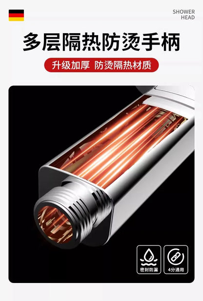 New 13CM Large Panel 3 Modes Adjustable Home Shower Head High Pressure Massage ShowerHead Filter Element Bathroom Accessories