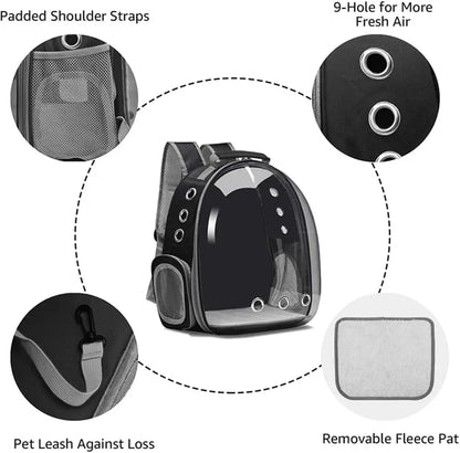 Cat Bag Breathable Clear Space Capsule Cat Backpack for Cat Portable Outdoor Travel Pet Shoulder Bag Pet Outgoing Backpack