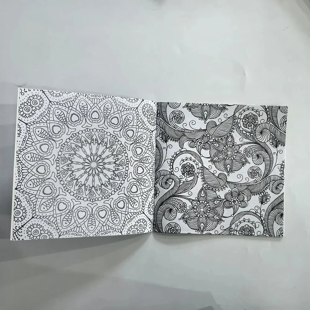 1PCS 24 Pages Mandalas Flower Coloring Book For Children Adult Graffiti Drawing Coloring Book Set Art School Supplies