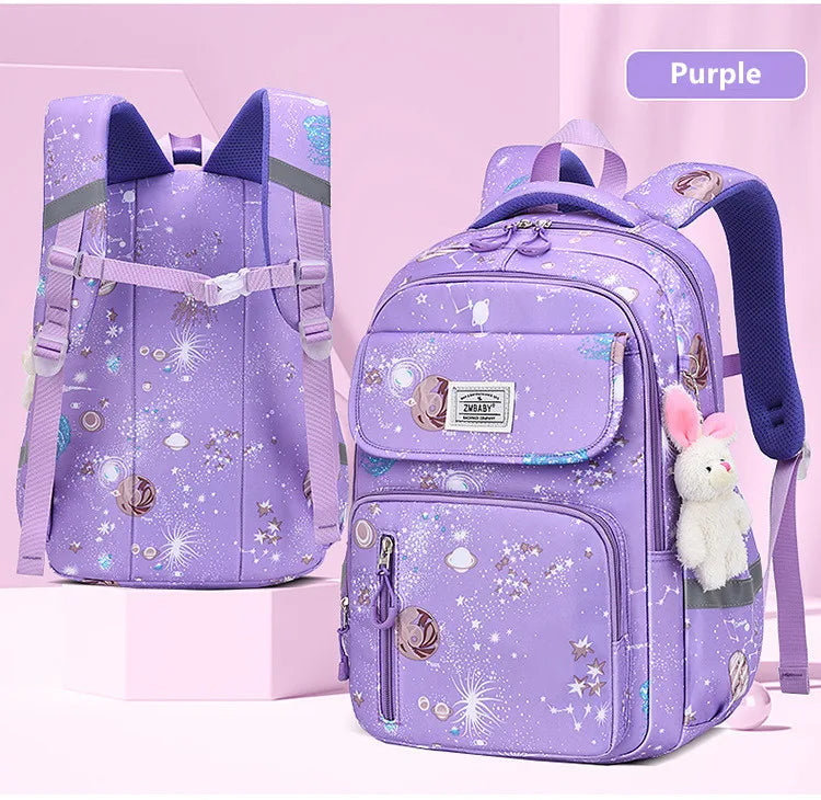 Kawaii School Backpack for Girls Elementary School bag for students Children Gift Pink Purple Bookbag primary girls schoolbag