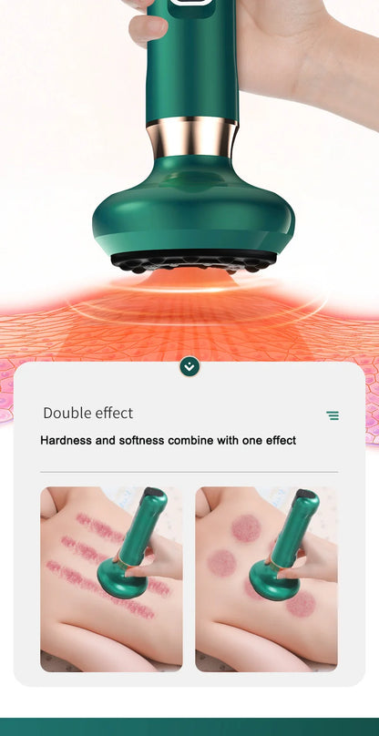 Smart vacuum cupping device electric breathing heating wireless negative pressure suction device meridian dredging massage devic