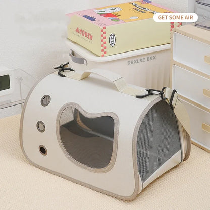 Pet Cat Bag Portable Dog Tote Bag Breathable Dog Backpack Carrier Small Dog Foldable Cat Carrier Large Space Travel TransportBag
