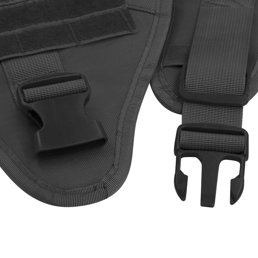 Large Dog Collar Military Dog Harness Leash Molle Pouches Pet Training Vest Tactical German Shepherd Harnesses Dogs Accessories