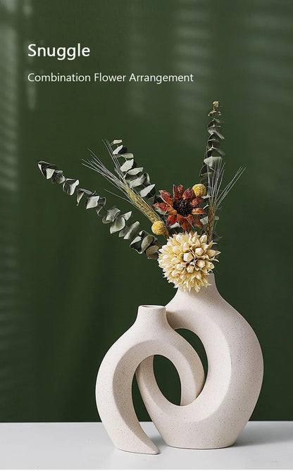 CAPIRON 21cm 28cm Large Luxury Decorative Ceramic Vase Home Decor Accessorie Nordic Flower Interior Living Room Tabletop Modern