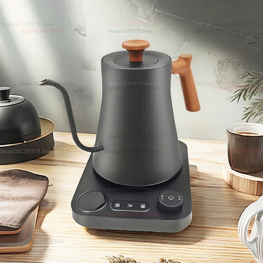 0.9L Electric Drip Coffee Kettle Stainless Steel Teapot With Precise Flow Control For Hand Brewed Coffee And Pour Over Brewing