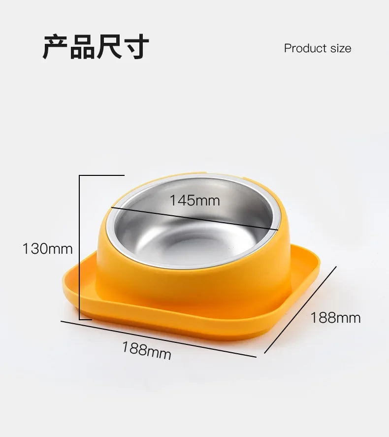 Pet bowl cat bowl oblique mouth bowl dog food bowl anti-knock dog bowl wholesale dog bowl drinking water integrated pet feeder