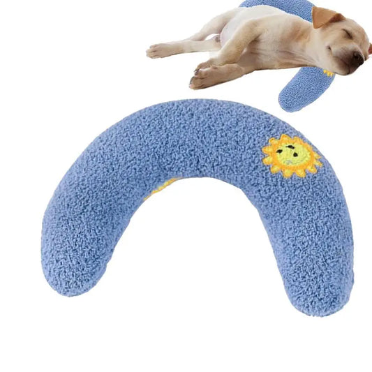 Pillows For Dogs Dog Pillow Soft Cushion Throw Pillow Half Donut Pet Calming Toy Puppy Pillow Embroidery Pattern Dog Bed Pillow