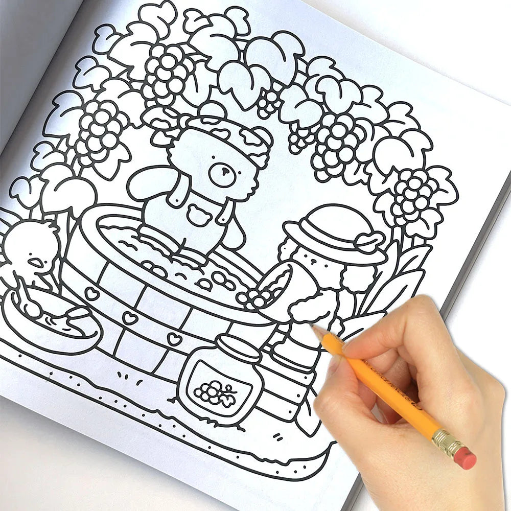 Spooky Cutie Coloring Book for Adults Teens Kids Halloween Themed Doodle Drawing Fun Activity