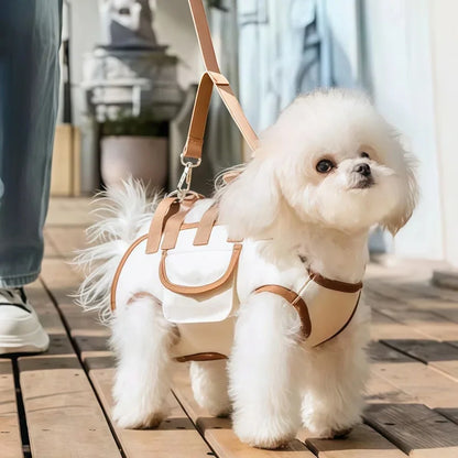 Small Dog Carrier Sling Backpack with Leash Attachment Breathable Pet Lift Harness for Cats & Puppies Hands-Free Outdoor Travel