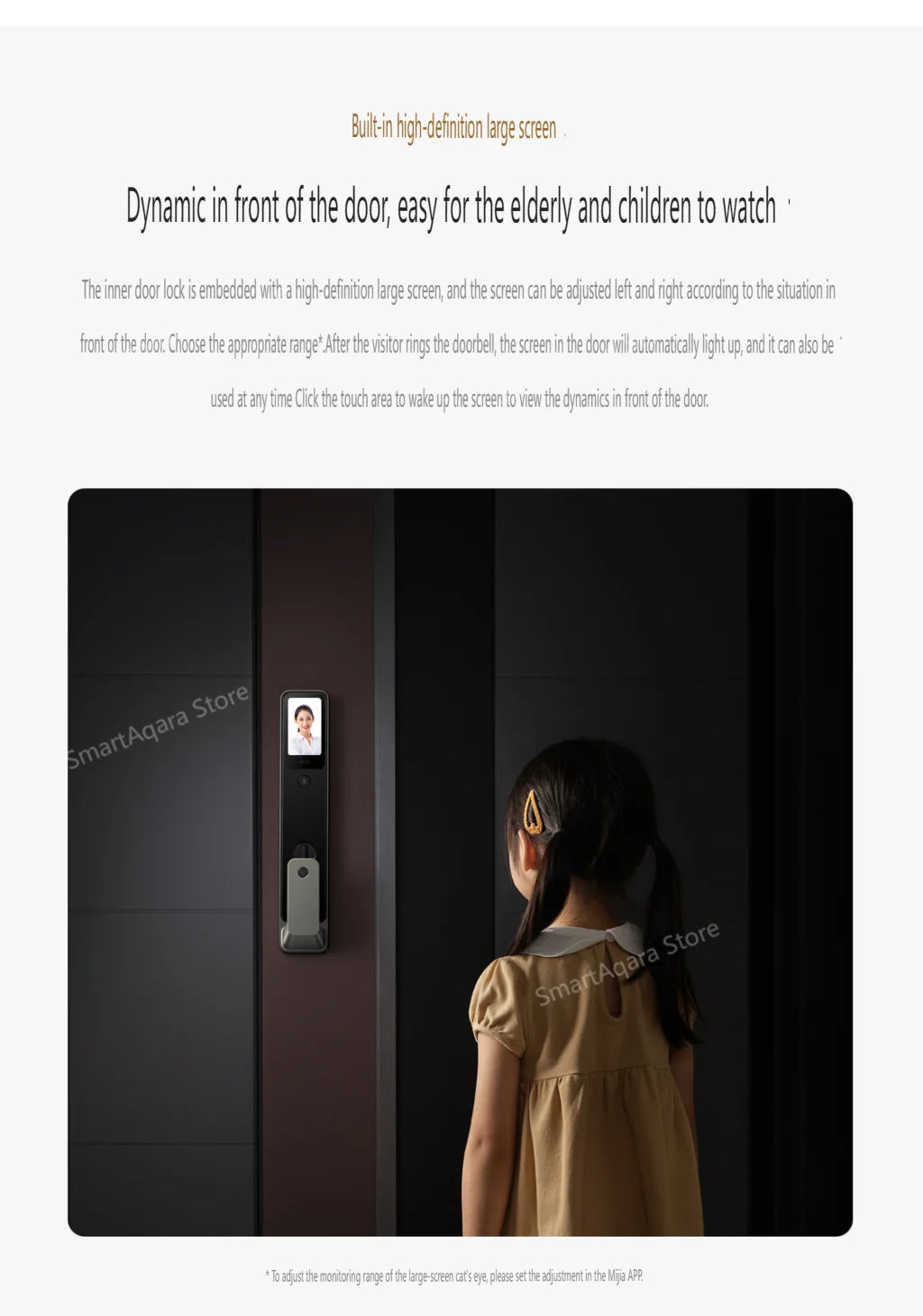2025 Xiaomi Automatic Smart Door Lock G500 3D Face Recognition with Cat Eye Fingerprint Bluetooth Password Unlock Mi Home APP