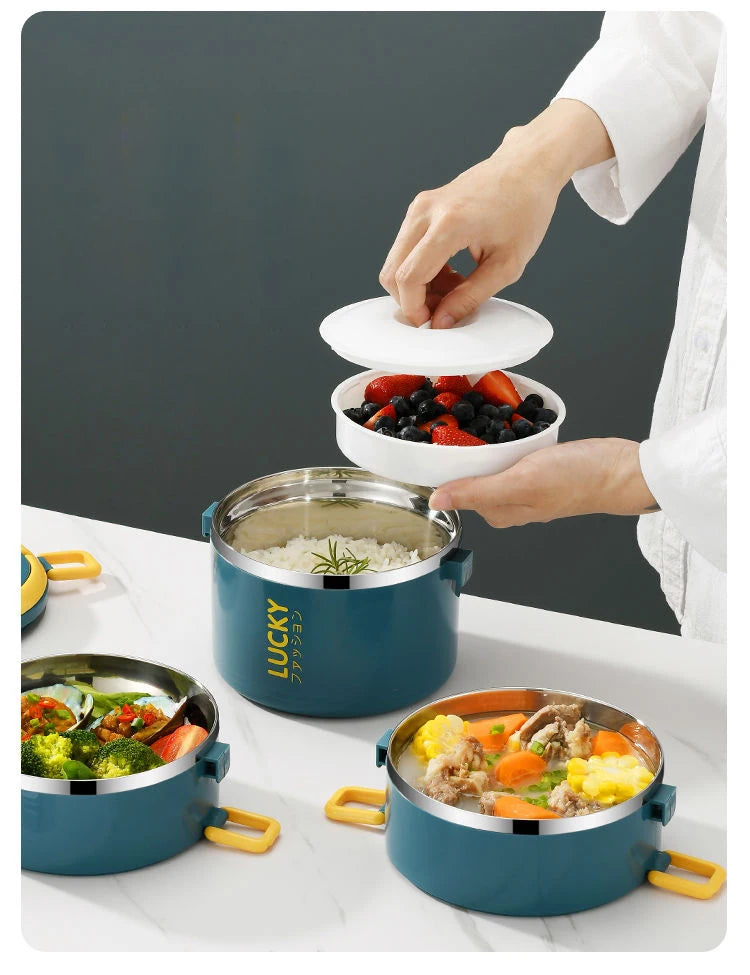 Portable Lunch Box Thermo Insulation Bento Thermos Containers Bento Bag Food Warmer for Kids Food Containers