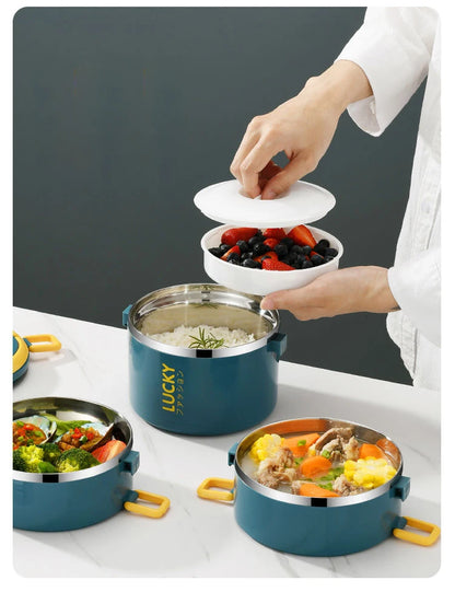 Portable Lunch Box Thermo Insulation Bento Thermos Containers Bento Bag Food Warmer for Kids Food Containers