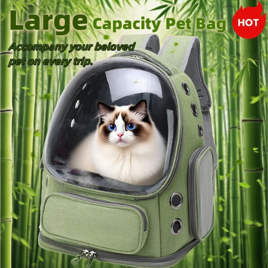 Transparent Pet Carrier Backpack Outdoor Travel Essential for Cats Small Dogs Breathable Design Comfortable Premium Pet Supplies