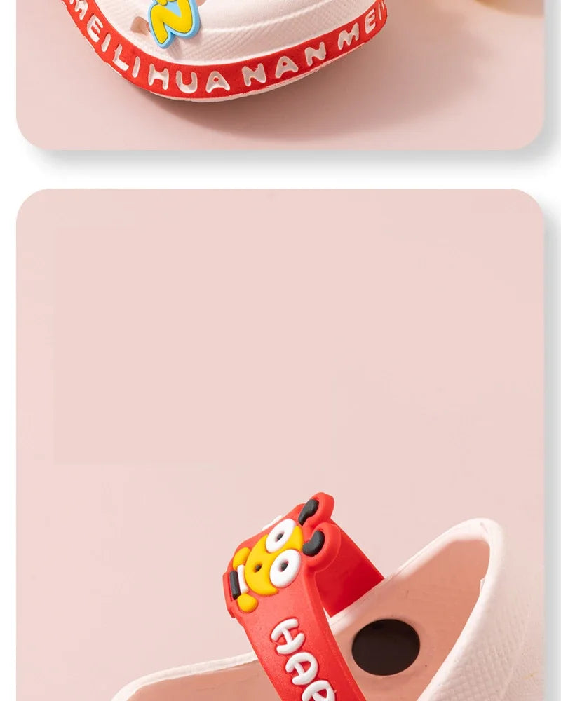 Children's Sandals EVA Ultra Light Boys and Girls Baby and Toddler Anti Slip Hole Shoes  Astronaut UFO Sandals Slippers