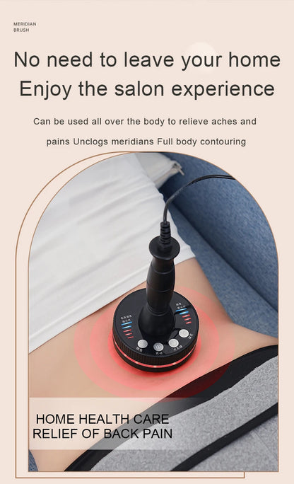 Eletric Guahsa Massager Meridian Massage Brush Lymphatic Drainage Machine Heating Microcurrent Body Back Massager Anti Cellulite