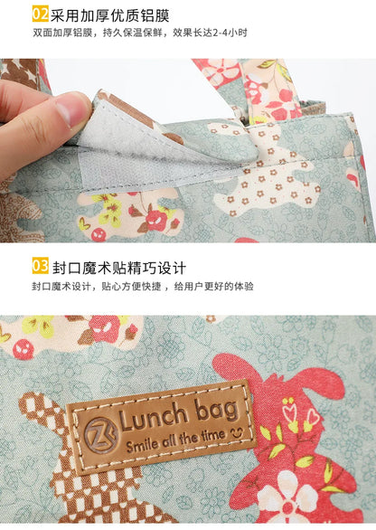 Kids Lunch Bag for School Portable Thermal Bag Children Cartoon Insulated Lunch Bag Cooler Pouch Dinner Container Handbags