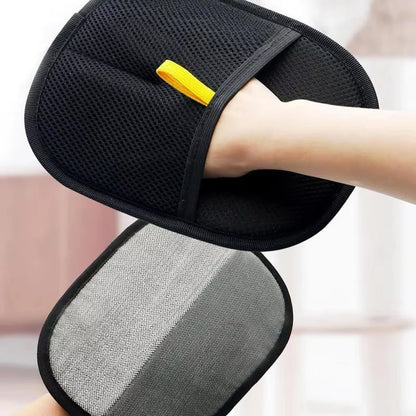 Pet Grooming Gloves Cats Hair Brush Pet Hair Removal Gloves Dual Brush Static-Free Cat Hair Cleaning Tool Hair Stripping Mitts