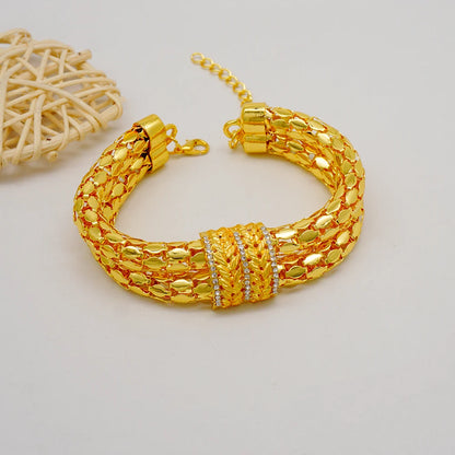 2023 Fine Jewelry Sets For Women Dubai Bridal Wedding Gifts Necklace Bracelet Earrings Ring Jewellery Set African Bead jewelry