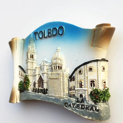 Europe Spain 3D Refrigerator Magnet Tourist Souvenirs Stickers,Home & Kitchen Decoration Fridge Magnet Message Sticker