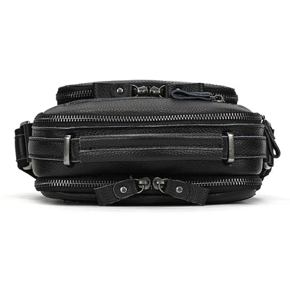 Newsbirds Leather Shoulder Bag Vintage Style Crossbody Bag Books School Bag Of Men Male Daily Messenger Bag Crazy Horse Skin
