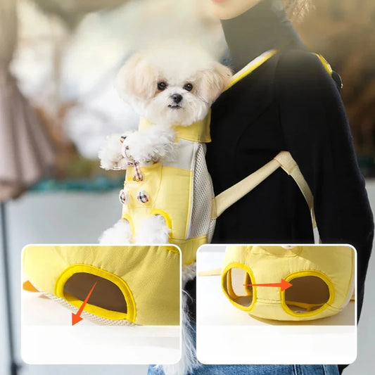 Pet Dog Hand Bag Carrier For Dogs Portable Four-legged Puppy Straddle Packs Shoulder Bag Vest Traction Rope For Yorkshire