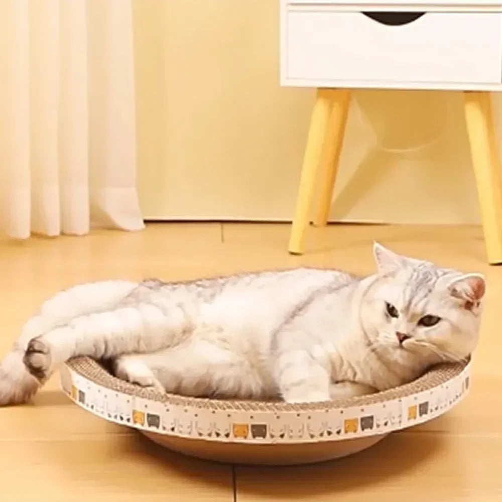 Cat Scratching Board Claw Sharpener Cat Nest No Shavings Corrugated Paper No Debris Cat Paw Basin Wear Resistant Bowl Shaped Toy