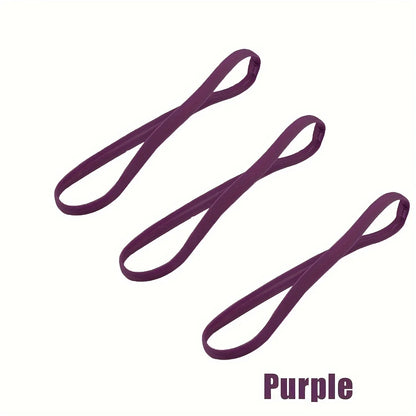 3pcs Sports Headbands Non-slip Running Elastic Sweatband Breathable Yoga Hair Bands Women Men Fitness Sweat Guide Hairbands