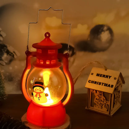 Christmas Night Light with Battery Santa Claus Christmas Tree Portable Lantern LED White Red Lamps Home Xmas Decoration Supplies