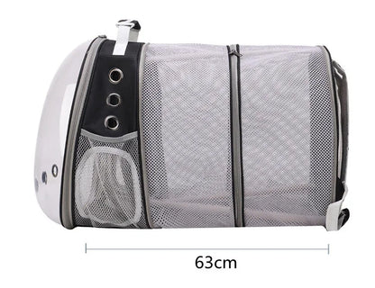 Pet Backpack Transparent Space Capsule Double Shoulder Cat Go Out Backpack Expandable Cat Bag Go Out Portable Small Dog Bag