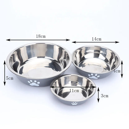 Dog bowl new pet bowl large capacity dog food bowl stainless steel anti-overturning household dog bowl pet supplies