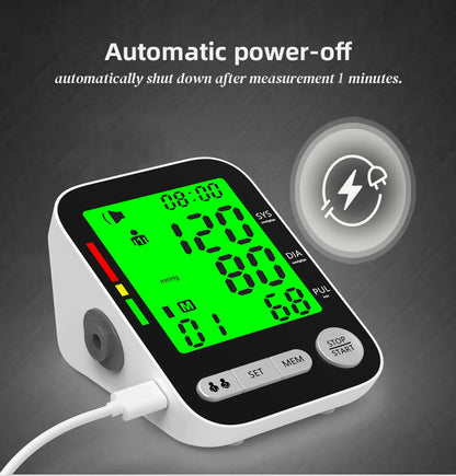 High Accurate Blood Pressure Monitor Digital Sphygmomanometer Bp Monitors Electronic Tonometer Arm Cuff Talking BPM Tensiometer