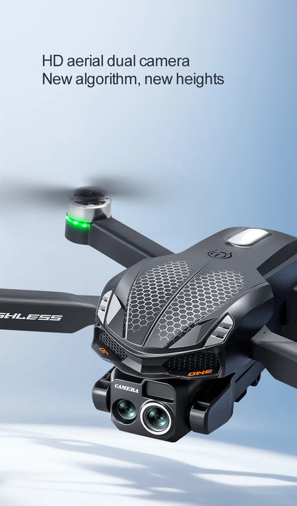 2025 S168 RC Drone Brushless Motor 8K HD Dual Cameras Optical Flow Positioning and Intelligent Obstacle Avoidance Aircraft Toy