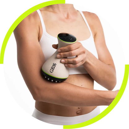 GESS Microcurrent Cellulite Massager, Heating Vibration Handheld Lymphatic Drainage Massager, Electric Meridian Massage Brush