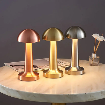 Retro Table Lamp Metal Touch Decor for Bar Coffee Restaurant Decoration Light Desk LED Rechargeable Night Light Bedroom Decor