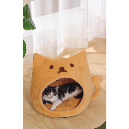 Cute pet cat nest pad short plush pp cotton cat house autumn and winter warm pet supplies