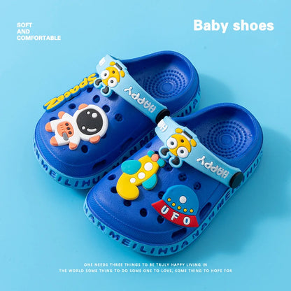 Cartoon Baby Soft-Sole Sandals – Ultra-Light Non-Slip Infant Closed-Toe Sandals for Boys and Girls, Beach Shoes