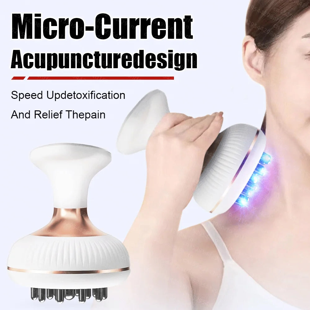 Electric Meridian Brush Gua Sha Body Massager EMS Microcurrent Hot Compress Scraping Lymphatic Drainage Machine Fat Burner