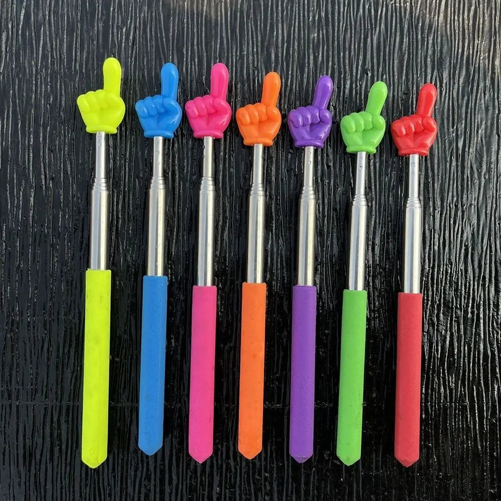 1PC Stainless Steel Teaching Tools Finger Design Whiteboard Pointer Teaching Stick Finger Reading Sticks Handheld Presenter