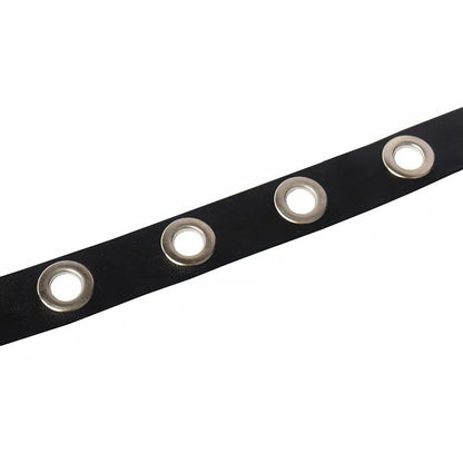 Goth Round Choker Necklaces Collar Black Pu Leather Gothic Accessories Woman Punk Chocker Cosplay Jewelry