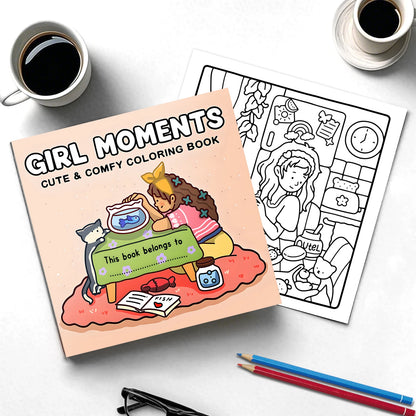 Cozy Friends Coloring Book for Adults and Teens Featuring Cute Cozy Daily Activities Kids Graffiti Book Perfect Gift Birthday