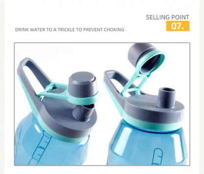 1/1.5L Leak Proof Water Cup Environmentally Plastic Water Bottles Sports Bottle Large Capacity Travel Water Bottle Flip