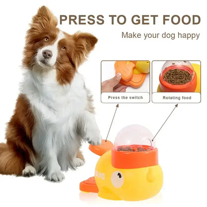 Cartoon Little Yellow Duck Shape Interactive Dog Toys Anti-Slip Design Pets Intelligence Exercise Feeder Food Dispenser Supplies