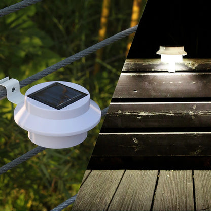3LED Solar Power Gutter Light Waterproof Wall Lamp White Warm Fence Night Light for Garden Pathway Campin Deco LED Light Fixture