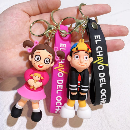 Hot Game Friday Night Funkin Keychain Cute 3D Model Silicon Keychain for Backpack Keyrings Accessories Fans Gifts Trinkets